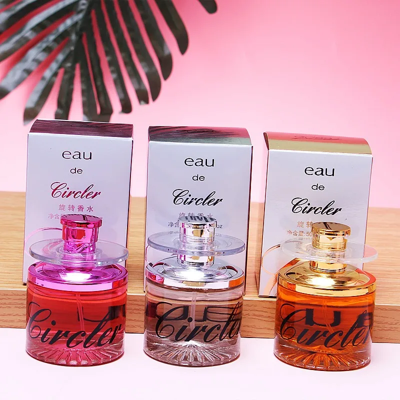 Rotating Perfume,Flower Fruit Woody Fragrance,Jasmine/Rose/Violet/Musk/Citrus Scent,Long-Lasting Women Deodorant,Eau De Toilette