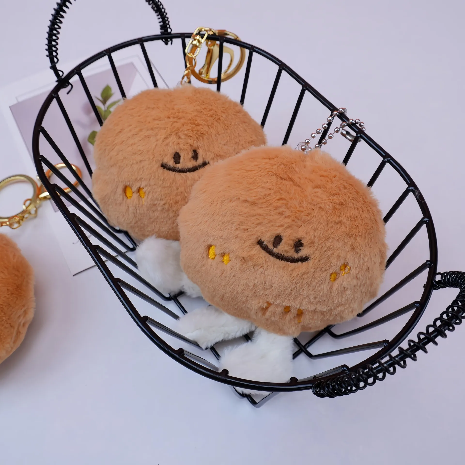 100 Pcs New Creative Cute Small Potato Plush Pendant Girl Heart Elf Backpack Hanging Jewelry