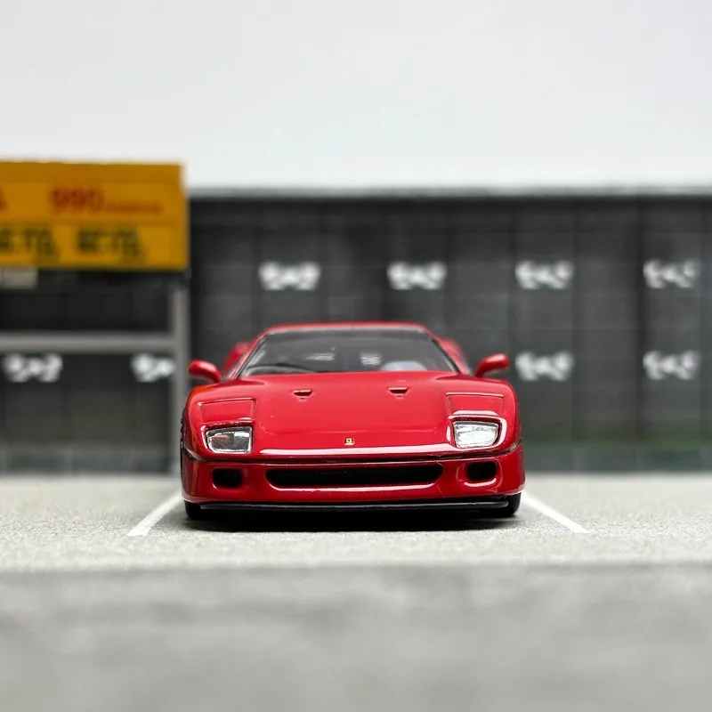 Diecast 1/64 Size Porsche Lightweight F40 Car Model Porsche Alloy Car Model Toys for Boys Collection Display Hobby Original Box