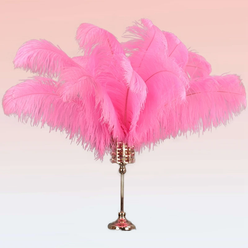 

Pink Ostrich Feather Decor Feathers for Crafts 15-75cm Large Centerpiece for Table Decoration DIY Handicraft Wedding Accessories