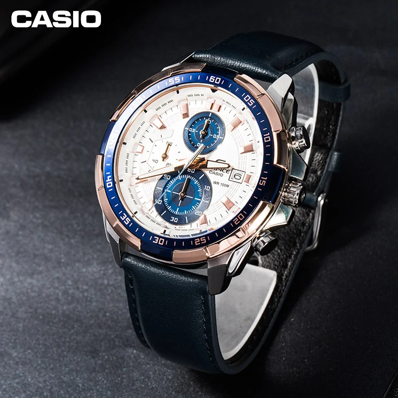 Casio EFR-539D/539L Multi-functional Waterproof MEN\'S Watch Heart of Darkness Mechanical Large Dial Cool Stopwatch Date