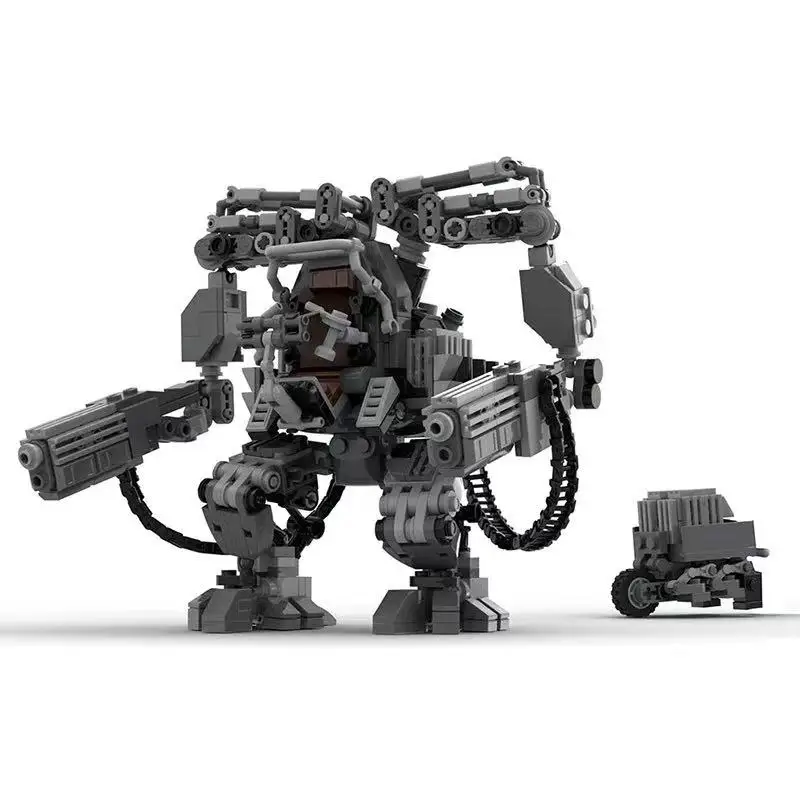 MOC Robot nero APU Mecha Robot Arma Blocchi di costruzione Assemblaggio Film classico Modello Building Block Giocattolo Regalo di compleanno per le vacanze