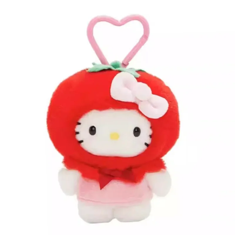 Anime Cute Hello Kitty Transform Fruit Vegetable Plush Pendant Kawaii Tomatoes Corn Onions Carrots Keychain Bag Decor Girls Gift