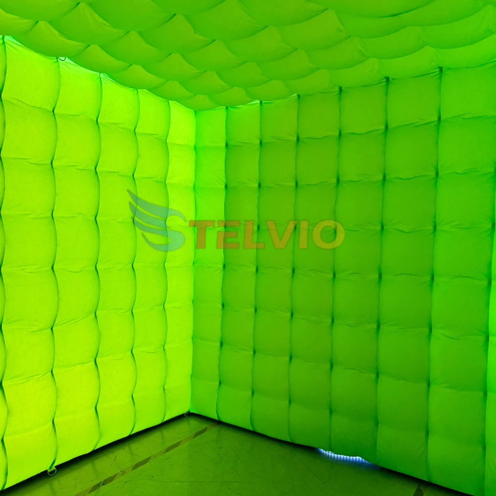 Wholesale Customize Inflatable Photo Booth Photo Backdrop Enclosure LED Cube White Tent For Wedding Birthday Party