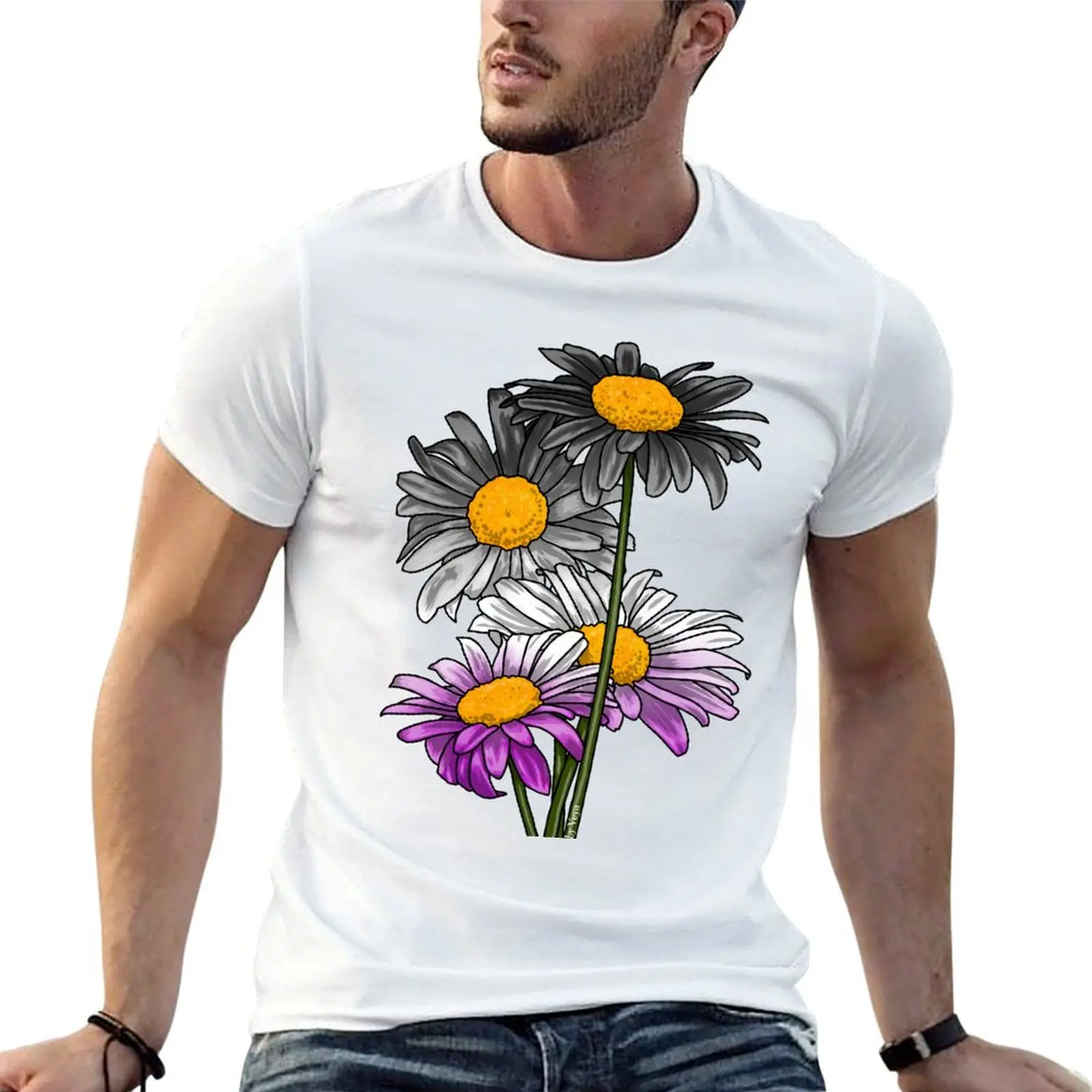 Daisies Ace T-Shirt Lightweight Casual Summer T-Shirt