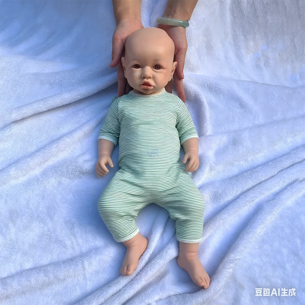 アフリカの女の子プロトタイプ褐色肌人形洗えるスーパーソフトブラック 17.5 インチフルボディシリコーンリボーンベビー非ビニール塗装おもちゃ