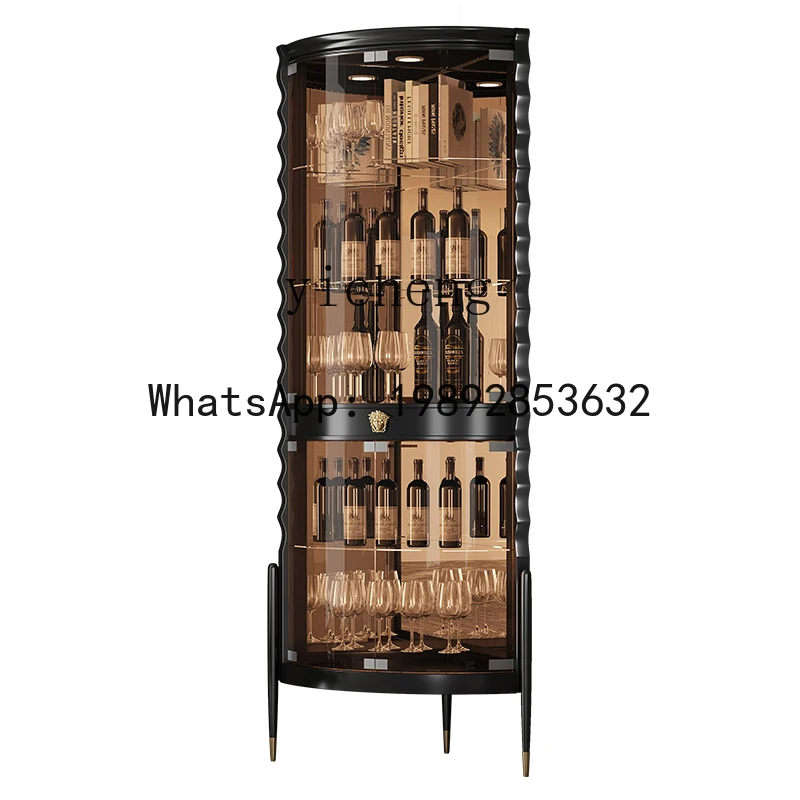 AA 1  door triangular wine cabinet living room light luxury  corner cabinet figure display cabinet