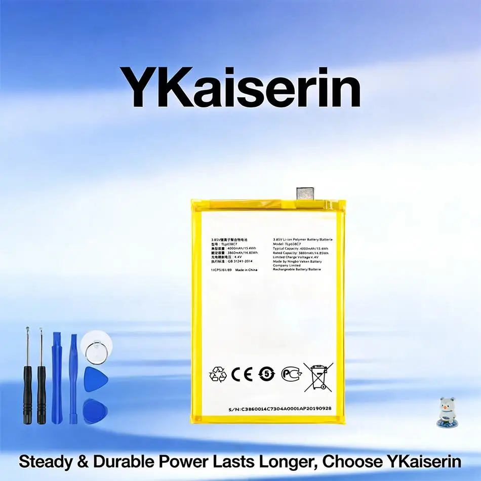 

Mobile Phone Battery 4000mAh High-Efficiency For Alcatel TLP038C7 Reliable Power Supply