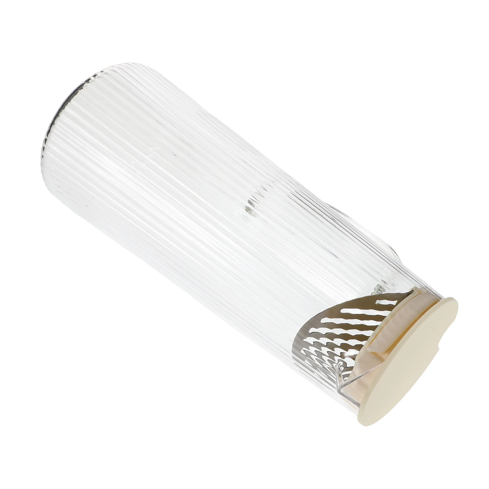 

1300ml Glass Water Pitcher Vertical Striped Elegant Design Cold Beverages Carafe Juice Iced Tea Milk Container Refrigerator Safe