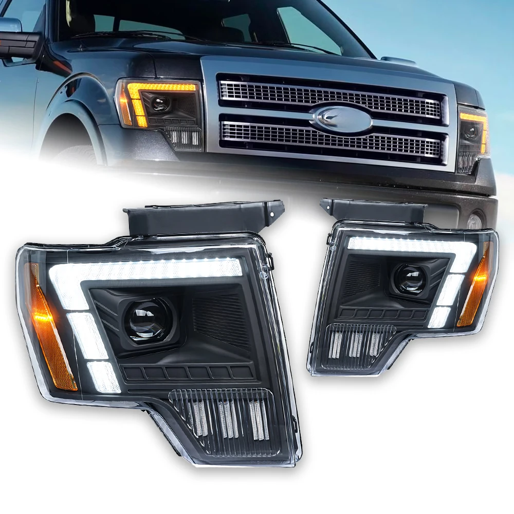 Car Styling Head Lamp For Raptor Tremor F150 2008-2012 F-150 Pick-up LED Auto Headlight Projector Lens Dynamic Signal Drl Automo