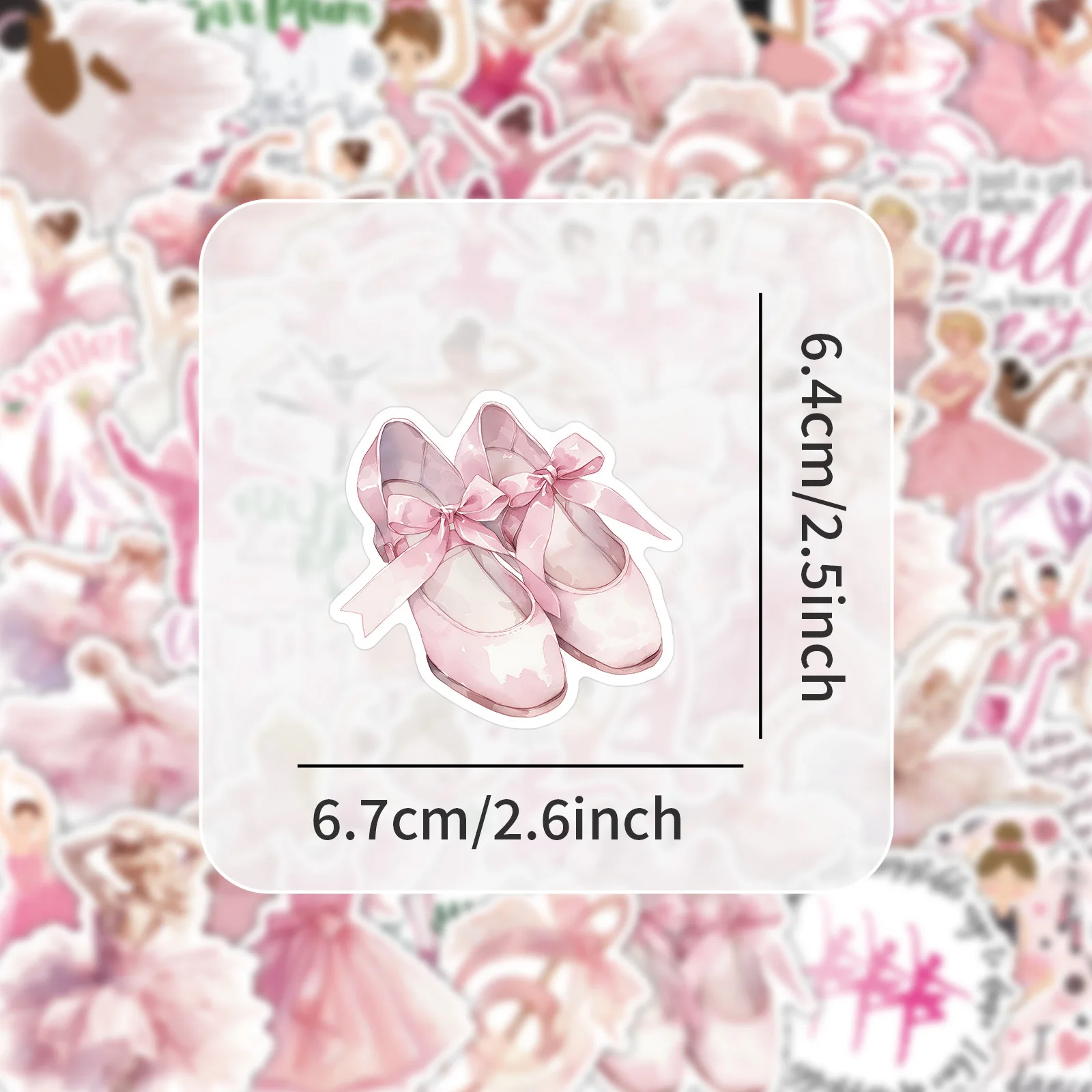 

10/50PCS Pink Ballet Dance Graffiti Stickers Exquisite for Phone Bottle Scrapbook Travel Bag DIY Aesthetic Creative Gifts