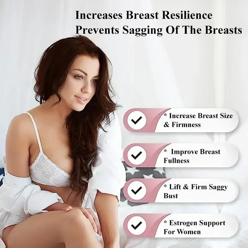 Natural Organic Enlarged Female Breast Size Capsules Plants Pueraria Mirifica Papaya Extract Enhancement Women Hormone Estrogen