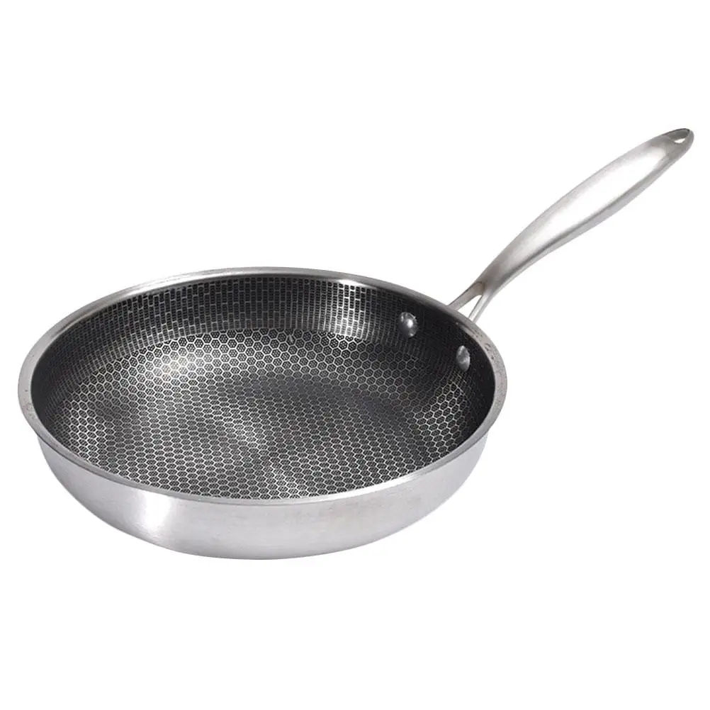 

Stainless Steel Frying Pan 28cm Honey Comb Non Stick Easy Clean Breakfast Egg Pancake Steak Cookware Small Egg Pan