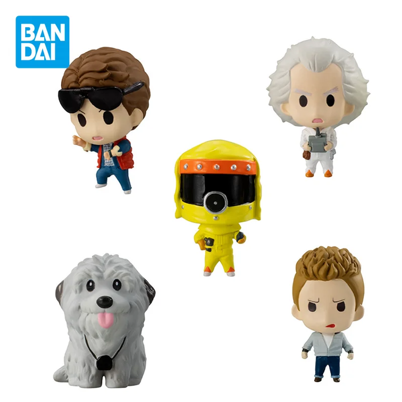 Bandai Original BACK TO THE FUTURE Movie Anime Figure Gashapon Action Figure Toys for Kids Gift Collectible Model Ornaments