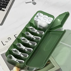 With 7 Compartments Organizer Charger Cord Storage Box Data Cable Storage Case Reusable Cable Storage Box For Home Travel New