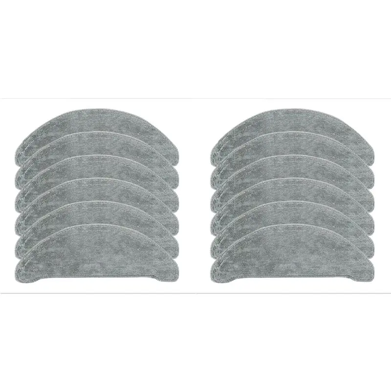 【NECESSITY】12Pcs Mop Cloth Replacement Accessories For Roidmi EVE Plus For Xclea H30 / H40 / PLUS QYSDJ01 Robot Vacuum Cleaner