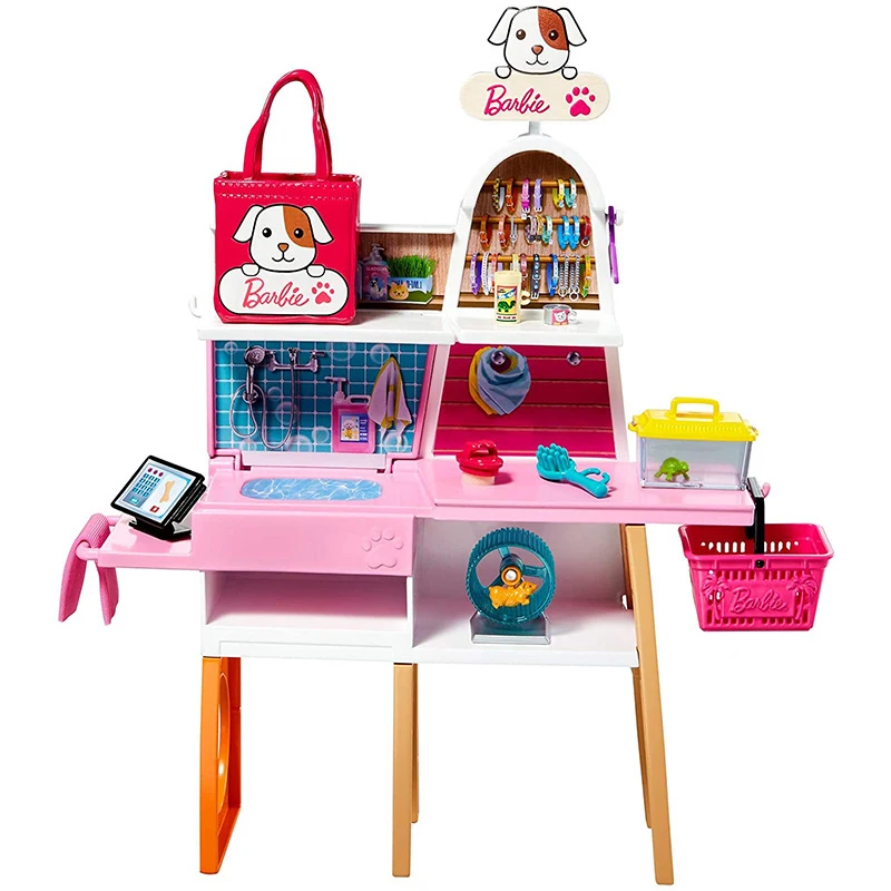 Modisches Barbie-Puppen-Set mit Geschenkbox, Prinzessinnenspielzeug für Mädchen, Pet Store GRG90, Weihnachts- und Geburtstagsüberraschungsgeschenk