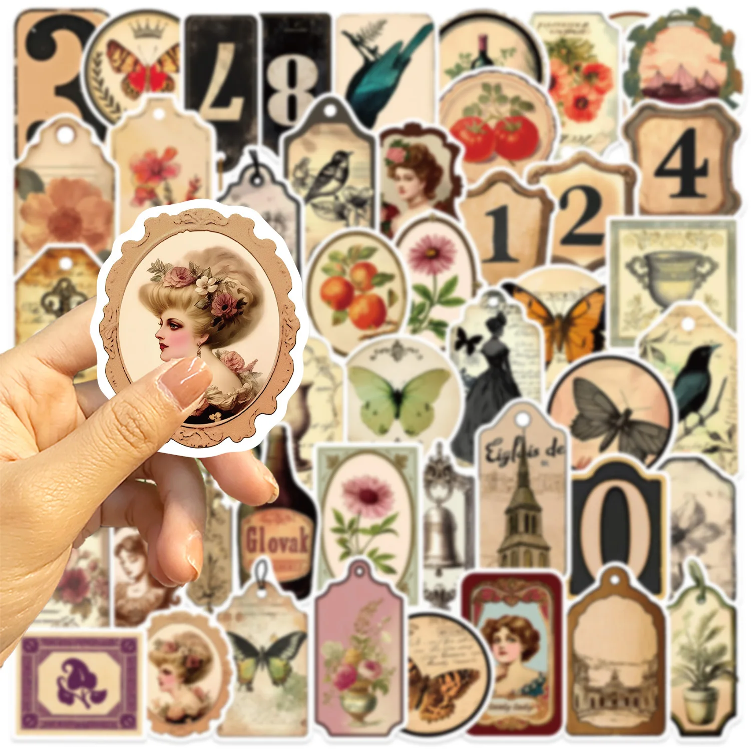 50PCS Cartoon Retro Victoria S - Kids Toys Victoria 评论和价格