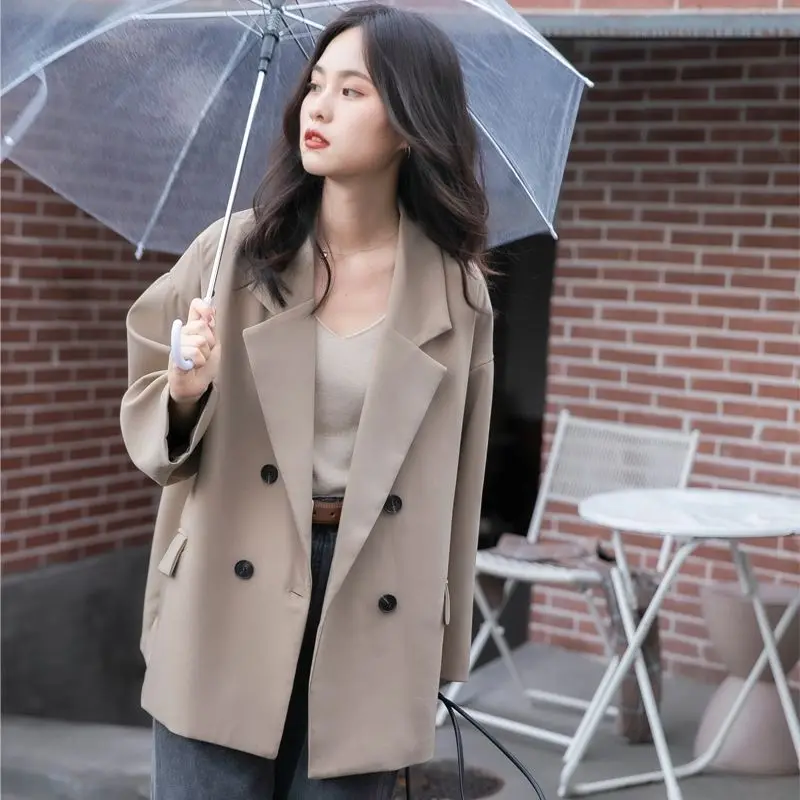 Spring Summer Thin Pockets Solid Color Button Notched Office Lady Business Casual Fashion Blazers Temperament Women\'s Clothing