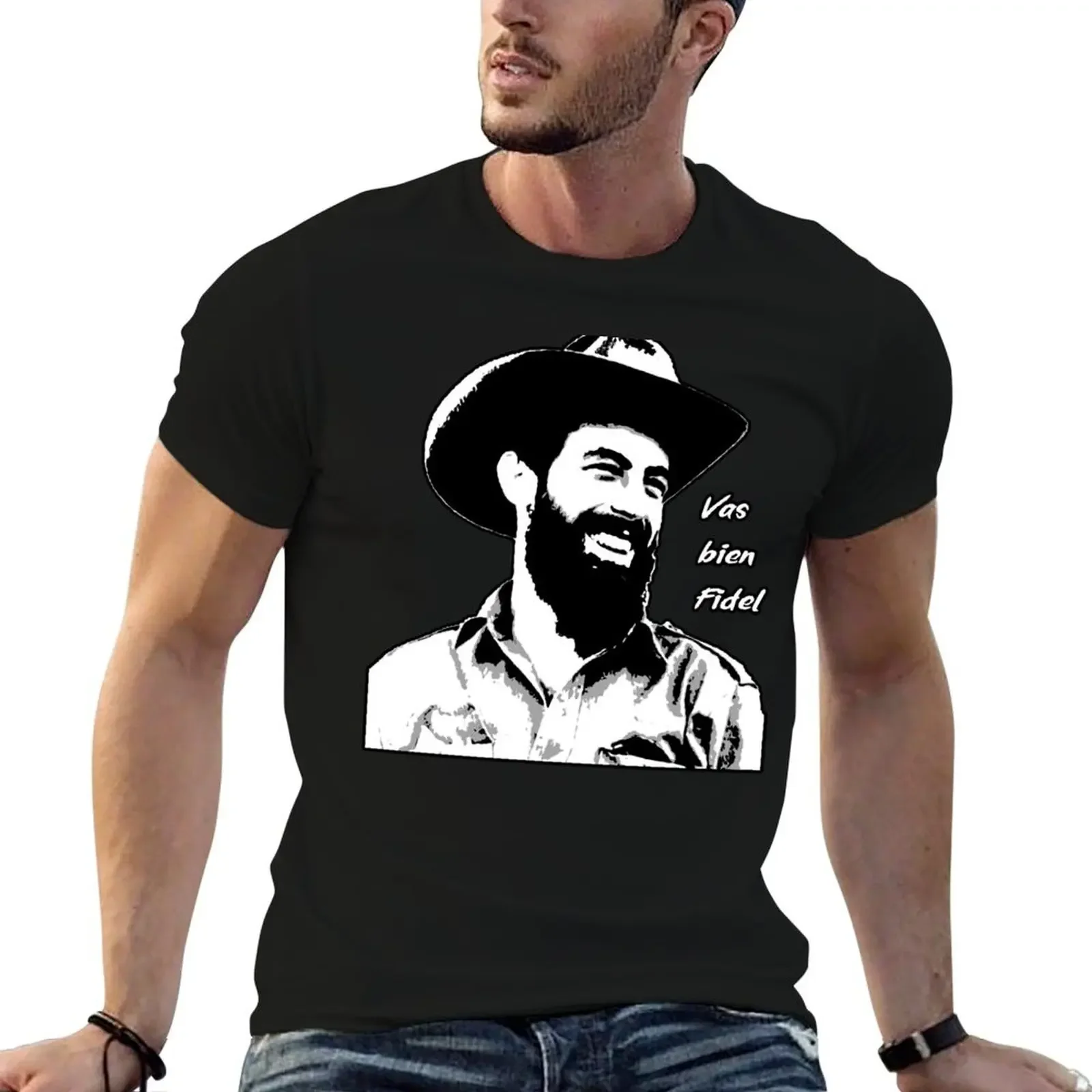 

Vas Bien, Fidel (Camilo Cienfuegos) T-Shirt vintage t shirts boys whites cotton graphic tees hippie clothes tshirts for men