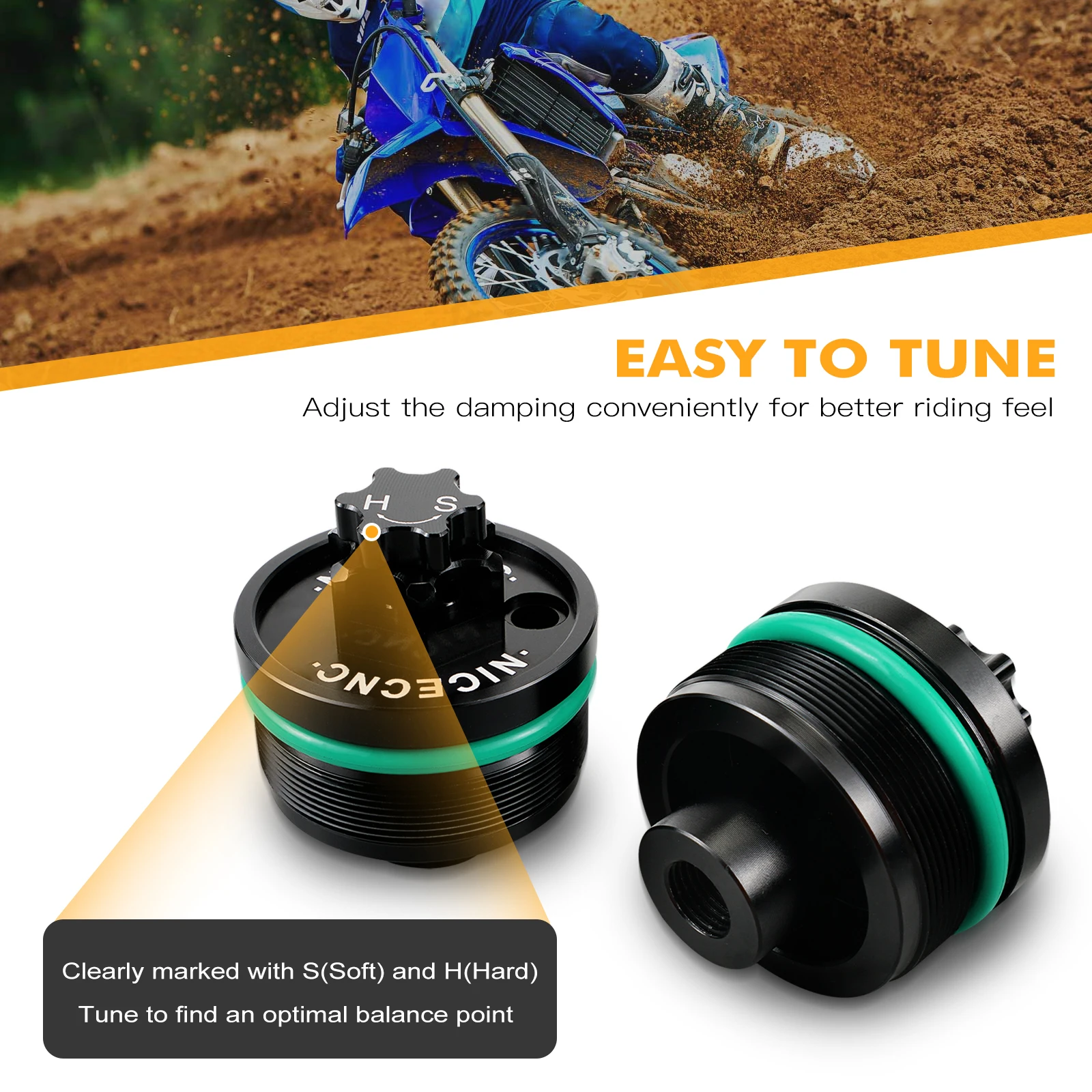 

NICECNC Motorcycle For Yamaha YZ85 85 YZ 2002-2018 2017 2016 2015 2014 2013 2012 YZ80 80 YZ 1995-2001 Front Fork Top Cap Cover