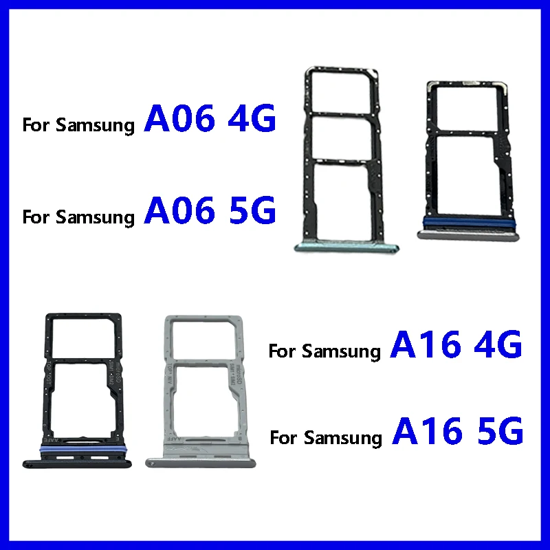 

Считыватель SIM-карт для Samsung Galaxy A06 A16 4G 5G SM-A065 A066 A165 A166, держатель SIM-карты, адаптер, разъем, аксессуар
