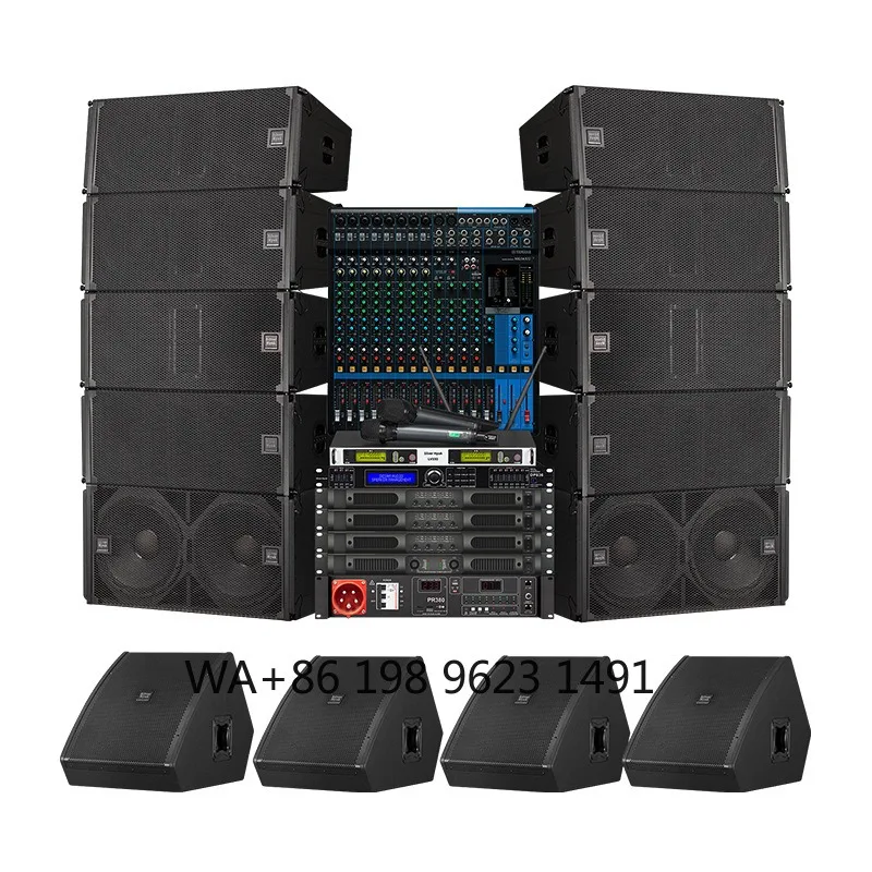 Custom Dual 12 Inch Passive Line Array Speaker System Professional Stage Indoor Outdoor Event Audio Equipment