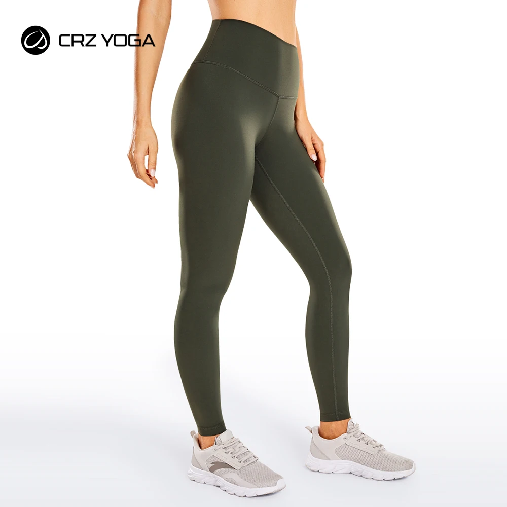 CRZ YOGA frauen Umarmte Gefühl Training Leggings 28 Zoll-Workout Compression Leggings Sportliche Hosen Bauch-steuer