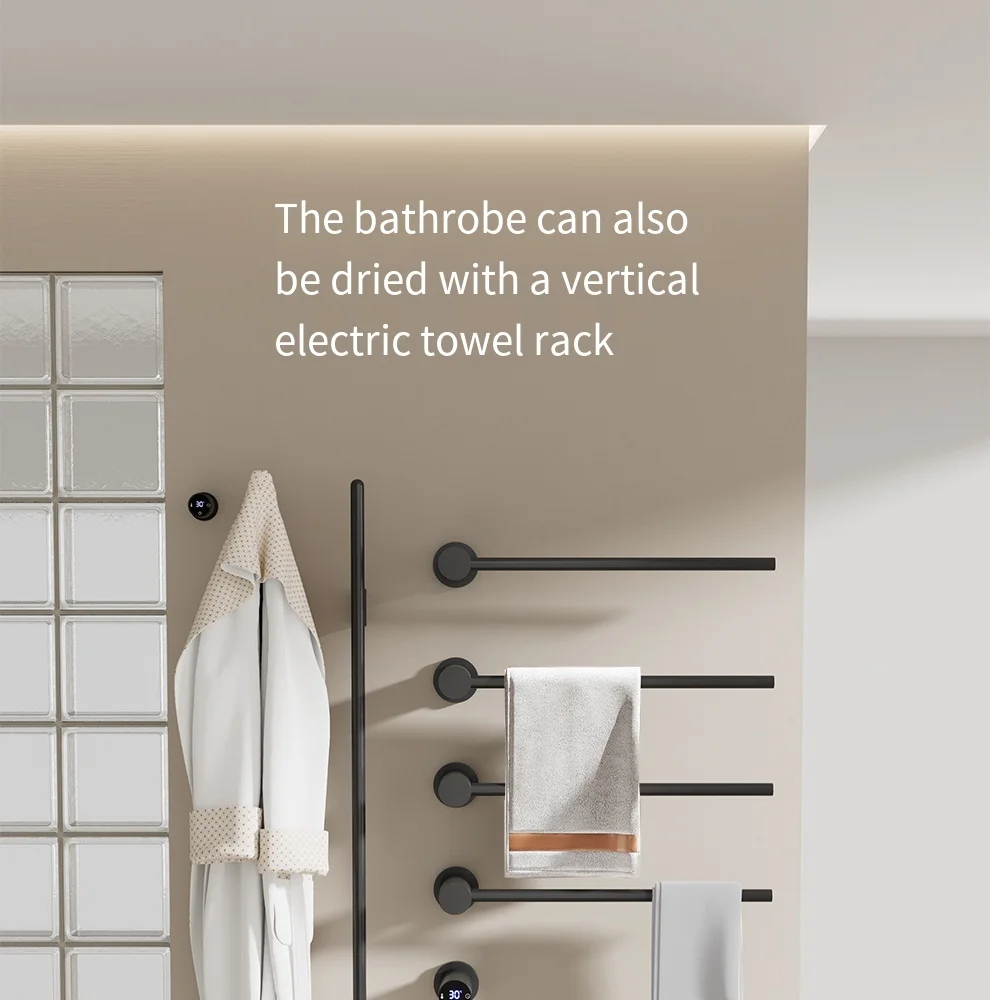 التحكم الذكي رف المناشف الكهربائية سخان الحمام المبرد مع الرف ساخنة مجففات دفئا منشفة الرف