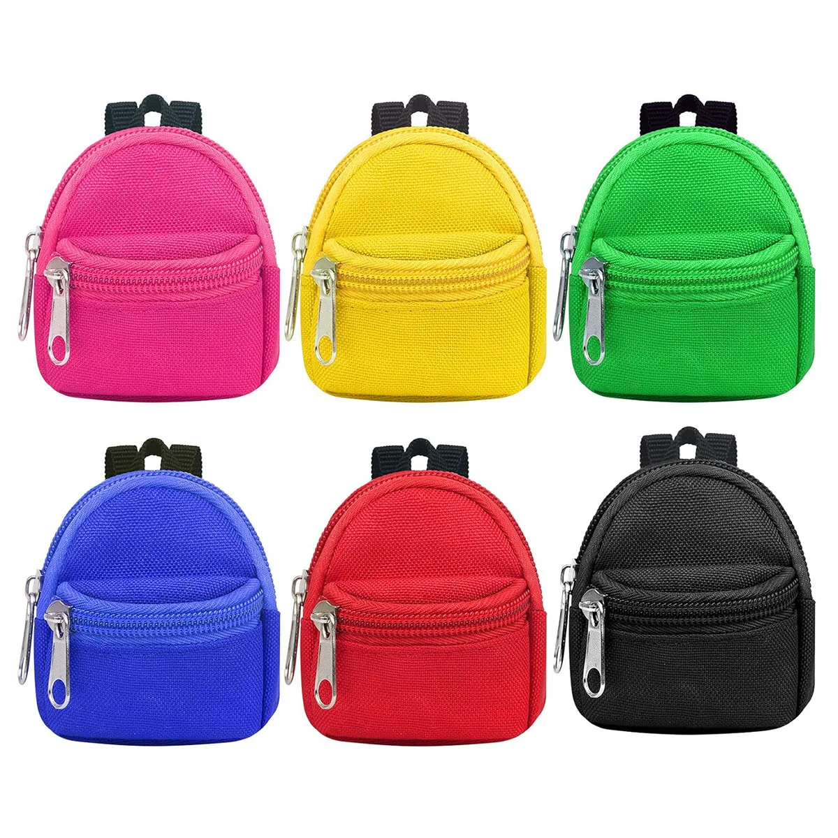 Double-Shoulder Zipper Small Coin Wallet, Key Bag Mini Backpack Pendant, Toy Decoration Small Bag, 1 PC