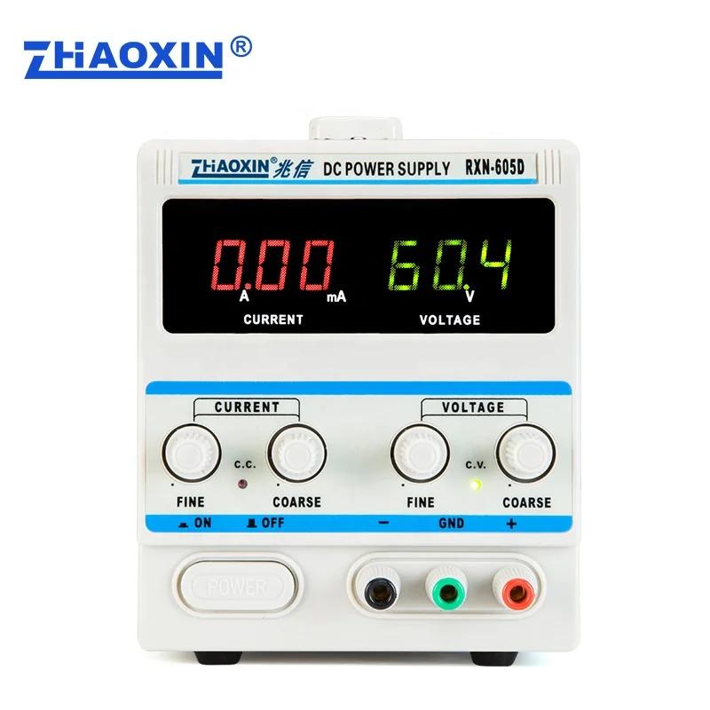 Zhaoxin RXN-605D Linear Adjustable DC Power Supply Power Station 60V 5A 300W Carton Package Single 220V Overload Protection 50hz