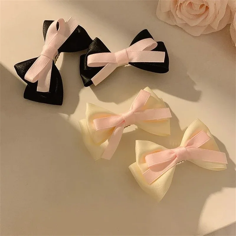 

Korean Hair Clips for Girls Bowknot Princess Bangs Clips Cute Kids Hair Accessories Non-Slip Kawaii Headwear