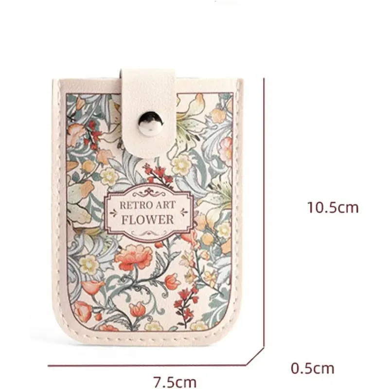 1-10 pezzi porta carte d'identità sottile stampa floreale vintage estraibile design a slot multipli grande capacità compatto per viaggi d'affari