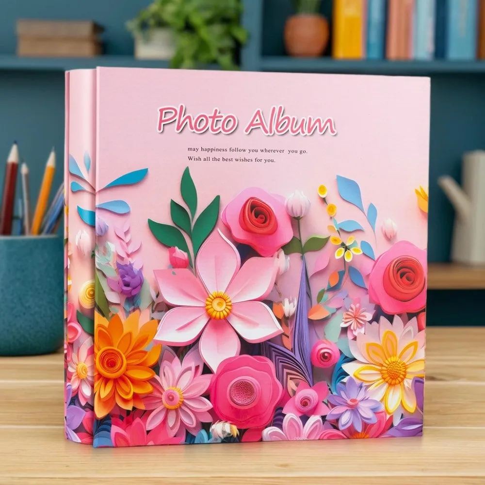 

Фотоальбом на 6 дюймов, 500 карманов, большой емкости, ламинированный, для скрапбукинга, с кармашками для вставки фотографий, для коллекции фото