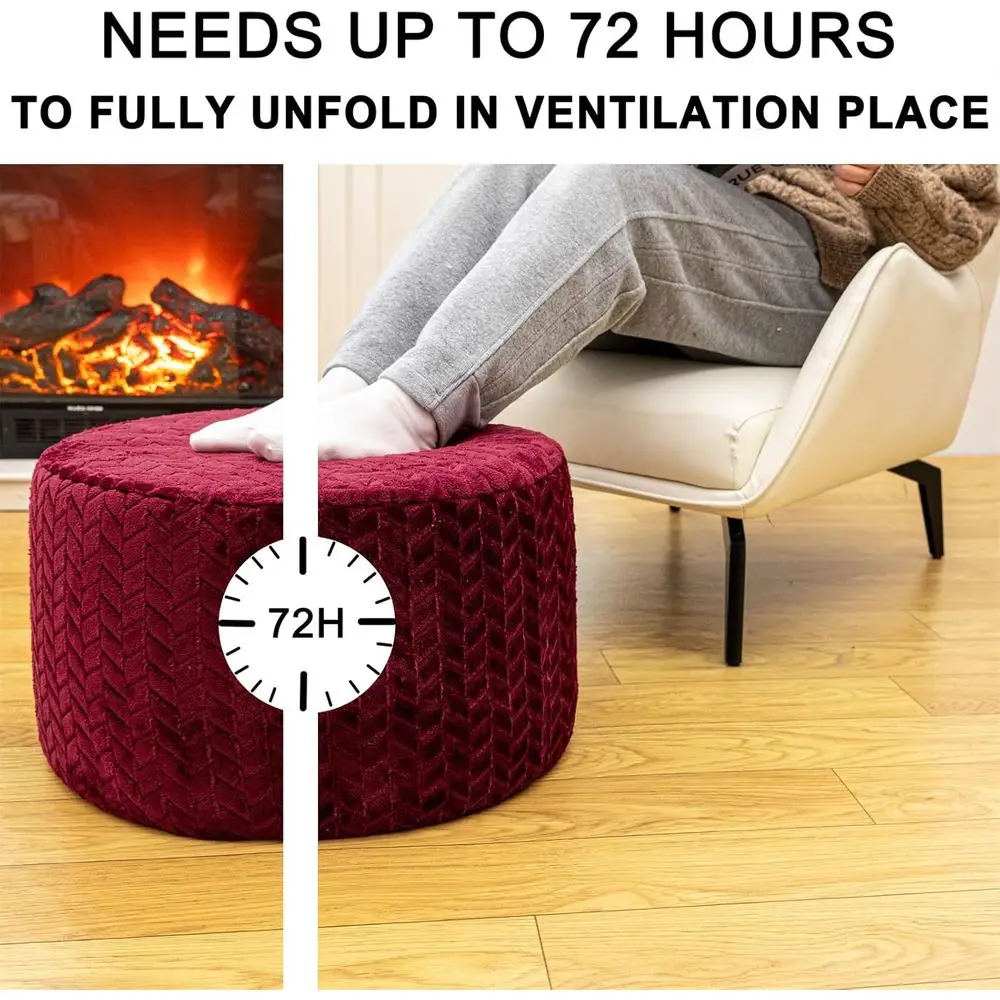 Stued Pou Ottoman High Density oam Ottoman Pou or Living Room Bedroom loor Storage Pou ootstools Round oot Rest Stool 20