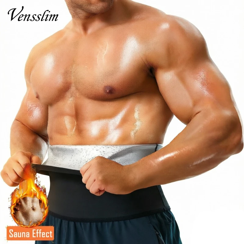Vensslim Slim Belly Cinchers Weight Loss Corset Men Body Shaper Fat Burner Belt Waist Trainer Wrap Stomach Sauna Sweat Workout