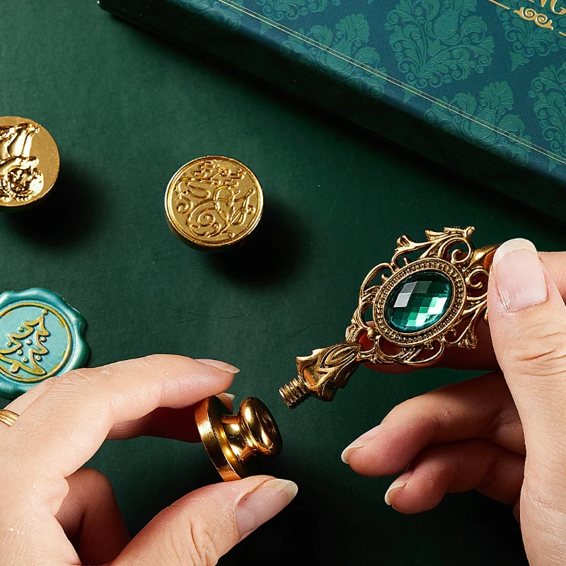 Creative Retro Fire Lacquer Seal Full Set Envelope Sealing Wax Fire Lacquer Wax Grain Gift Seal Wax Grain Set