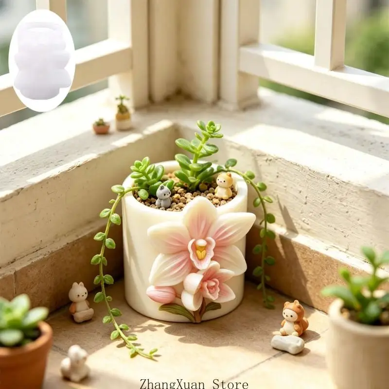 Oben offene Gießform für Seifenprojekte mit Blumenmuster. Verwenden Sie 3XUF – Detail 4