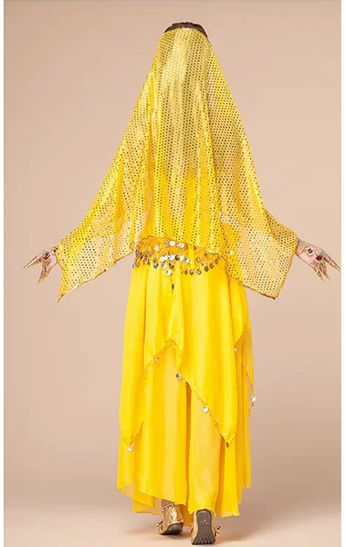 New Indian Belly Dance Performance Roupas, Meninas na Índia, 4 Pcs Set