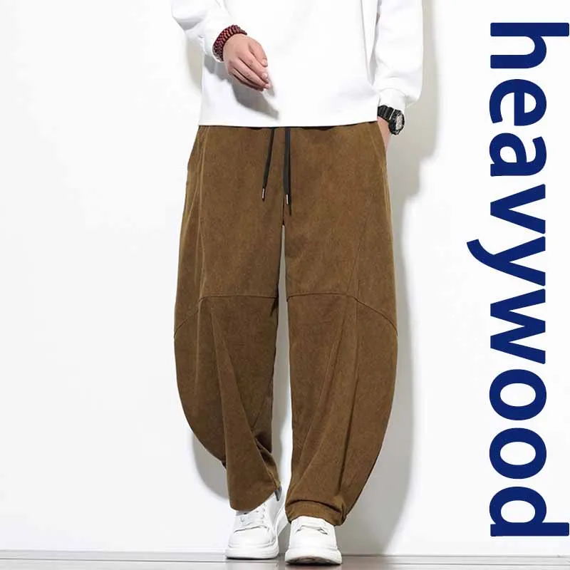 

2025 Men's Autumn/Spring Men's Sports Jogging Corduroy Solid-color Tapered-leg Casual Pants Men Cargo Sports Jogging Pants