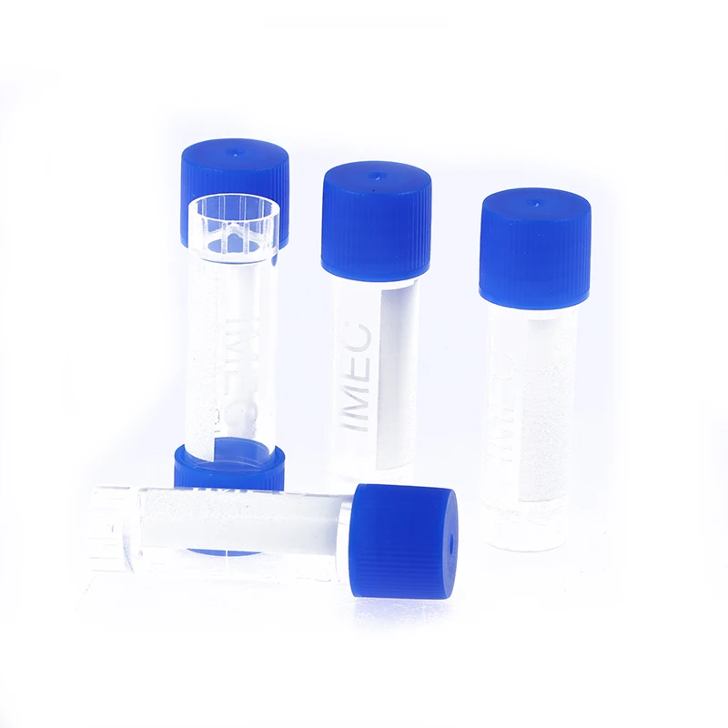 50Pcs 1.8ml(2ml) Plastic Graduated Cryovial Plastic Test Tube Freezing Tube Sample Cold Storage Tubes With Screw Cap