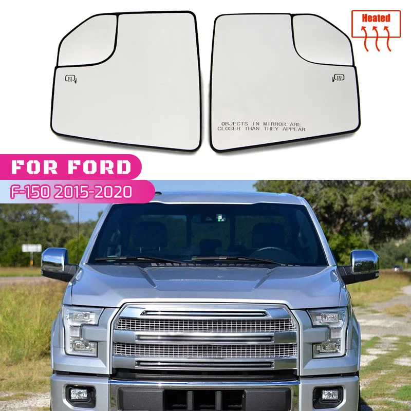 Für Ford F-150 F150 XL King Ranch Platinum Raptor SuperCrew 2015-2020 Beheizbares Seitenspiegel-Glas Türflügel-Spiegelglas