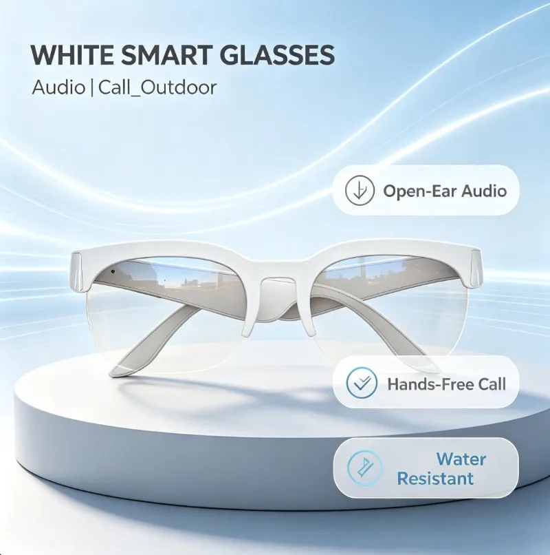 Real-Time Translation Open Ear Bluetooth Smart Sunglasses Anti UV HD Lightweight Comfort Sports Travel Shades
