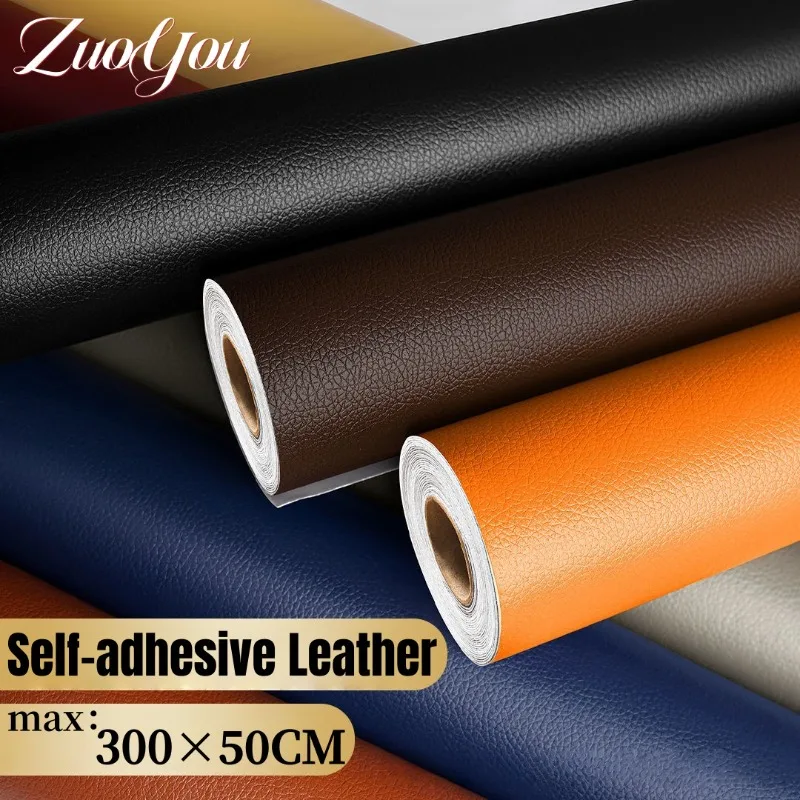 

Self-Adhesive Leather Fabric for Car Interior Repair Patch PU Leather Repair Auto Chair/furniture/Sofa Renovate DIY Leathercraft