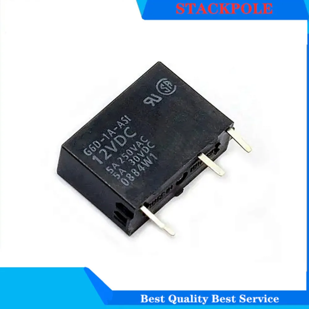 2PCS/LOT 100%Original New Relay G6D-1A-ASI G6D-1A-ASI 5VDC 12VDC 24VDC G6D 1A ASI 5A 4PIN