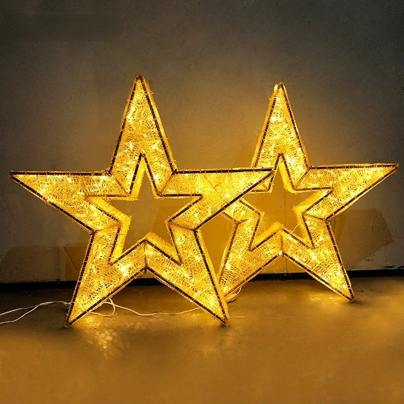 led Christmas light star acrylic outdoor metal wire frames