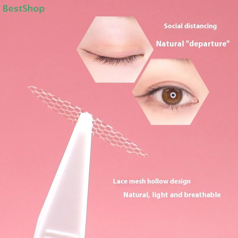 ★ ★ ★ 10 แผ่นสติกเกอร์ตาที่มองไม่เห็น Lace Eye Lift แถบเทปกาวตาสองชั้นสติกเกอร์เทปตาเครื่องมือ