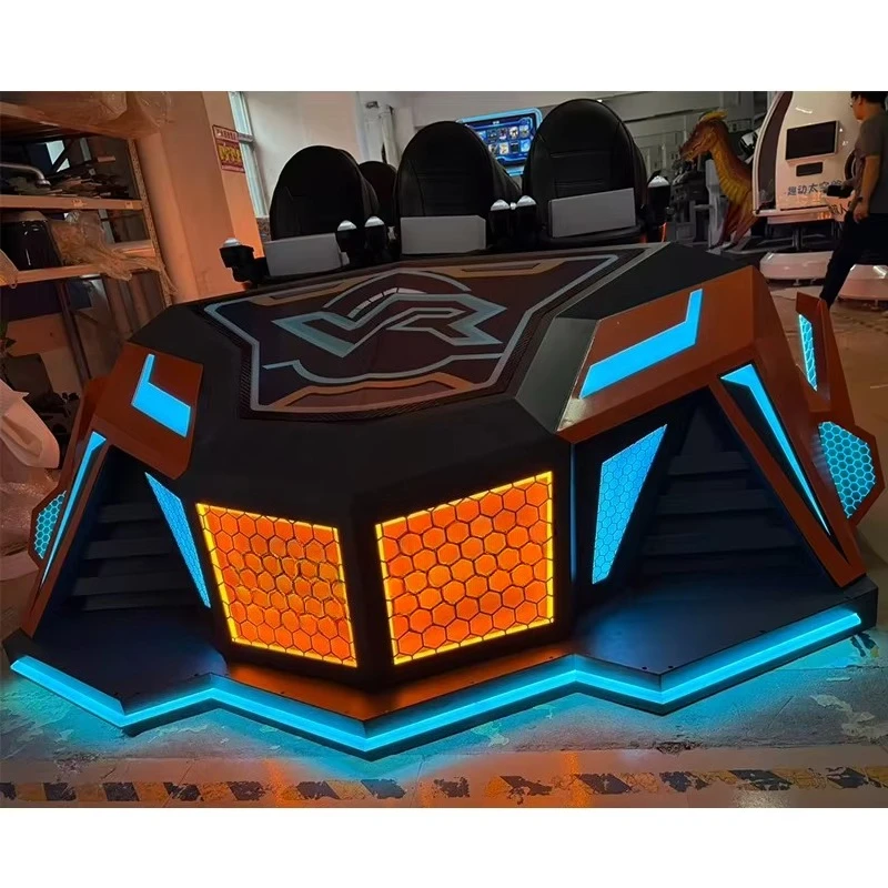 VR Warship 2026 New AR/VR Entertainment  9 Person 5D Roller Coaster Simulator 3D Arcade Game Machine 7D Flight Simulator view 5