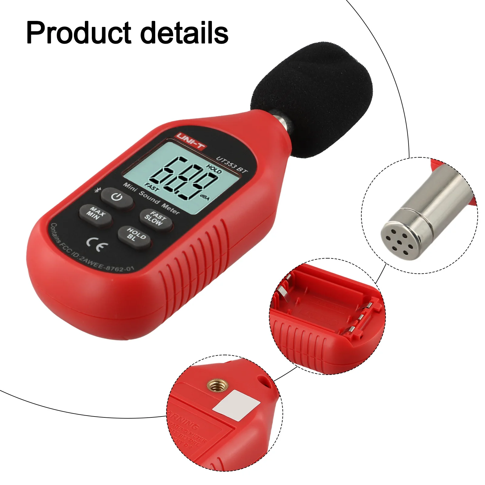 1Set UT353BT Noise Detector Meter Bluetooth-compatible  Handheld Sound DB Sound Noise Tester For Noise Engineering Quality Monit