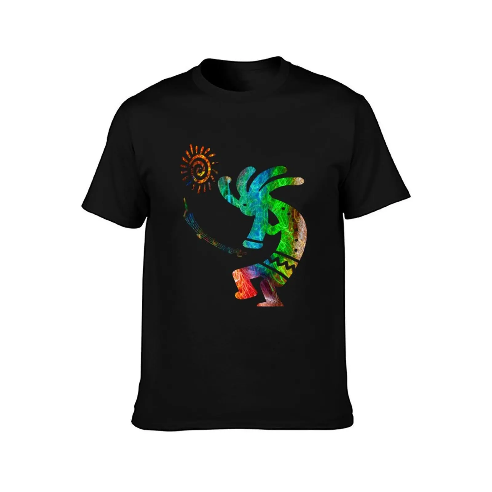 Kokopelli Sunset Dance one. T-Shirt Summer Casual Cotton Tee, Unisex Men Women